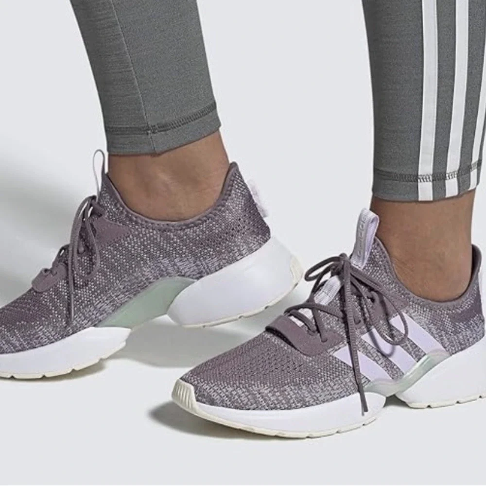 Adidas Mavia X Women’s Lavender Knit Running Shoes - Picture 3 of 9